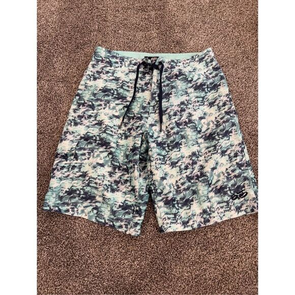 Nike 6.0 Youth Board Shorts Swim Trunks Size 14 Blue Camo - Picture 1 of 5